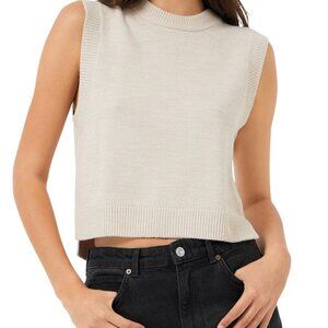 French Connection Babysoft Sleeveless Top Oatmeal Medium